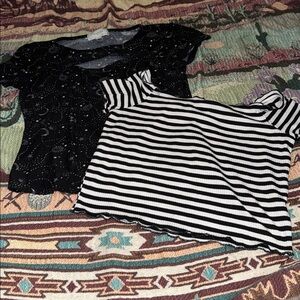 Black and White Tops Set